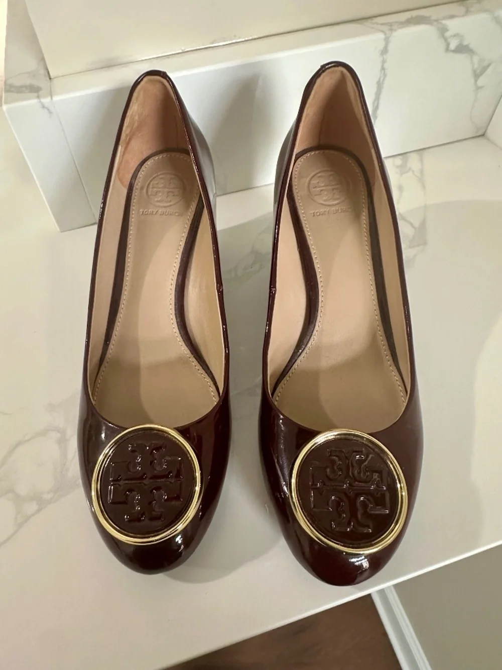 Tory Burch wedge patent leather pumps - size 6.5